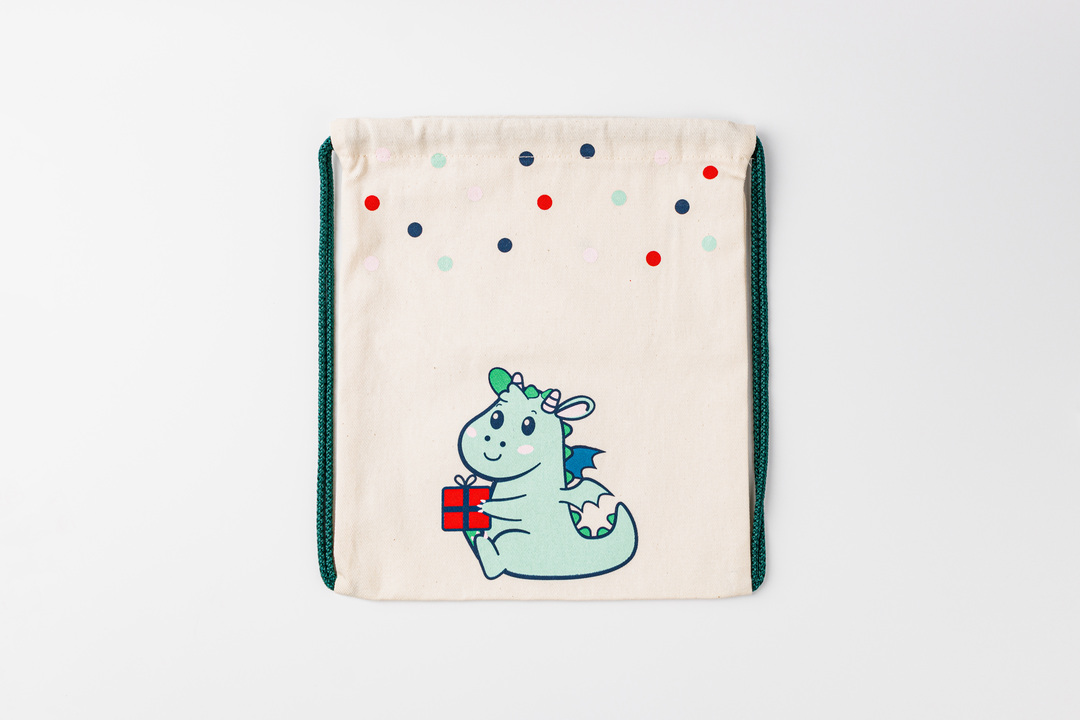 

Сумка малая "Дракоша" зелёный шнур