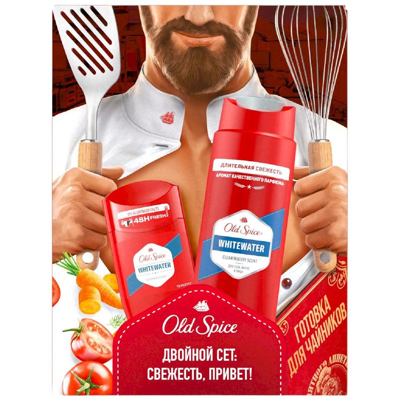 

Набор Old Spice Whitewater дезодорант 50мл стик + гель для душа 3в1 250мл