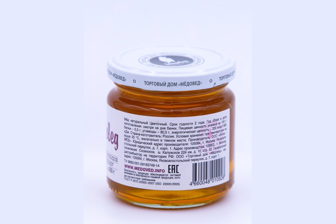 

Мед ТД Мёдовед Цветочный натуральный 250 г