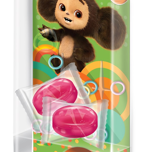 Карамель Конфитрейд Чебурашка с игрой, в ассортименте, 8г