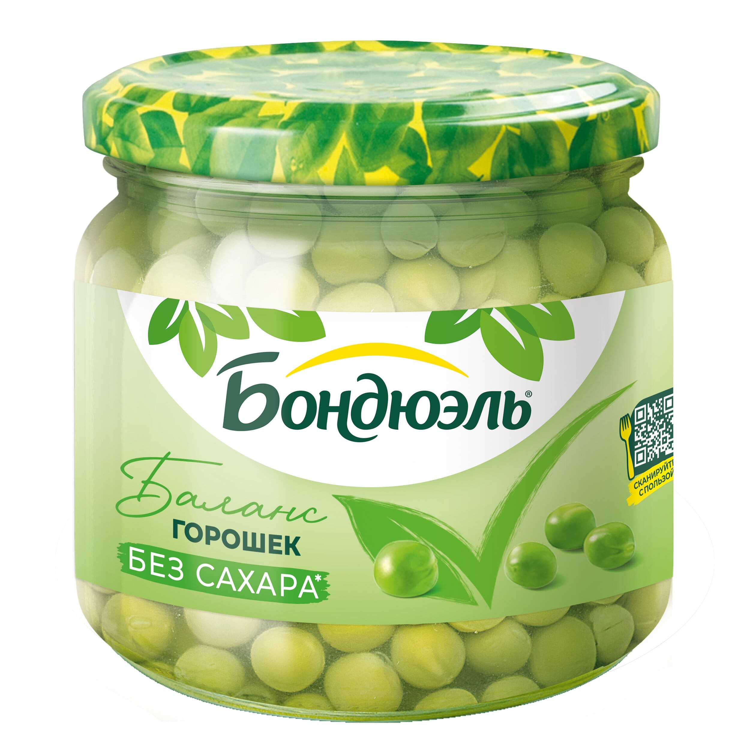 

Горошек консервированный Бондюэль, без сахара 350 мл