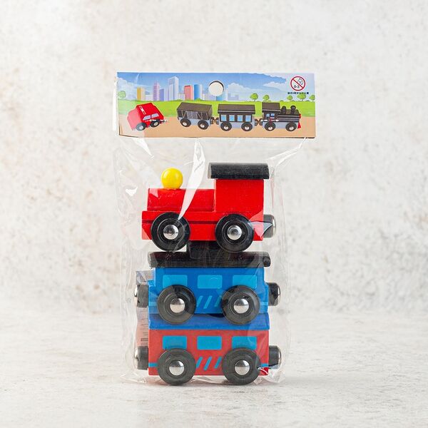 Игрушка из дерева Паровозик с вагончиками