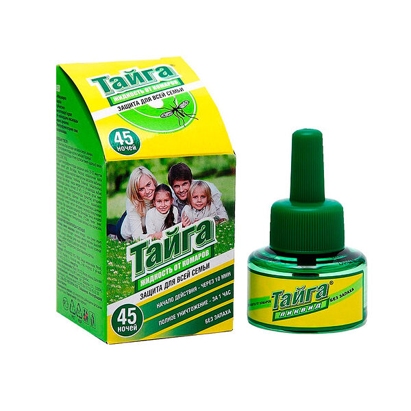 Тайга Ликвид жидкостной наполнитель от комаров 45 ночей 20 шт/кор.