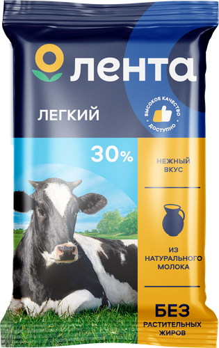 

Сыр Лента Легкий 30%, без змж, 180 г
