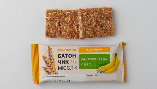 Батончик-мюсли с бананом