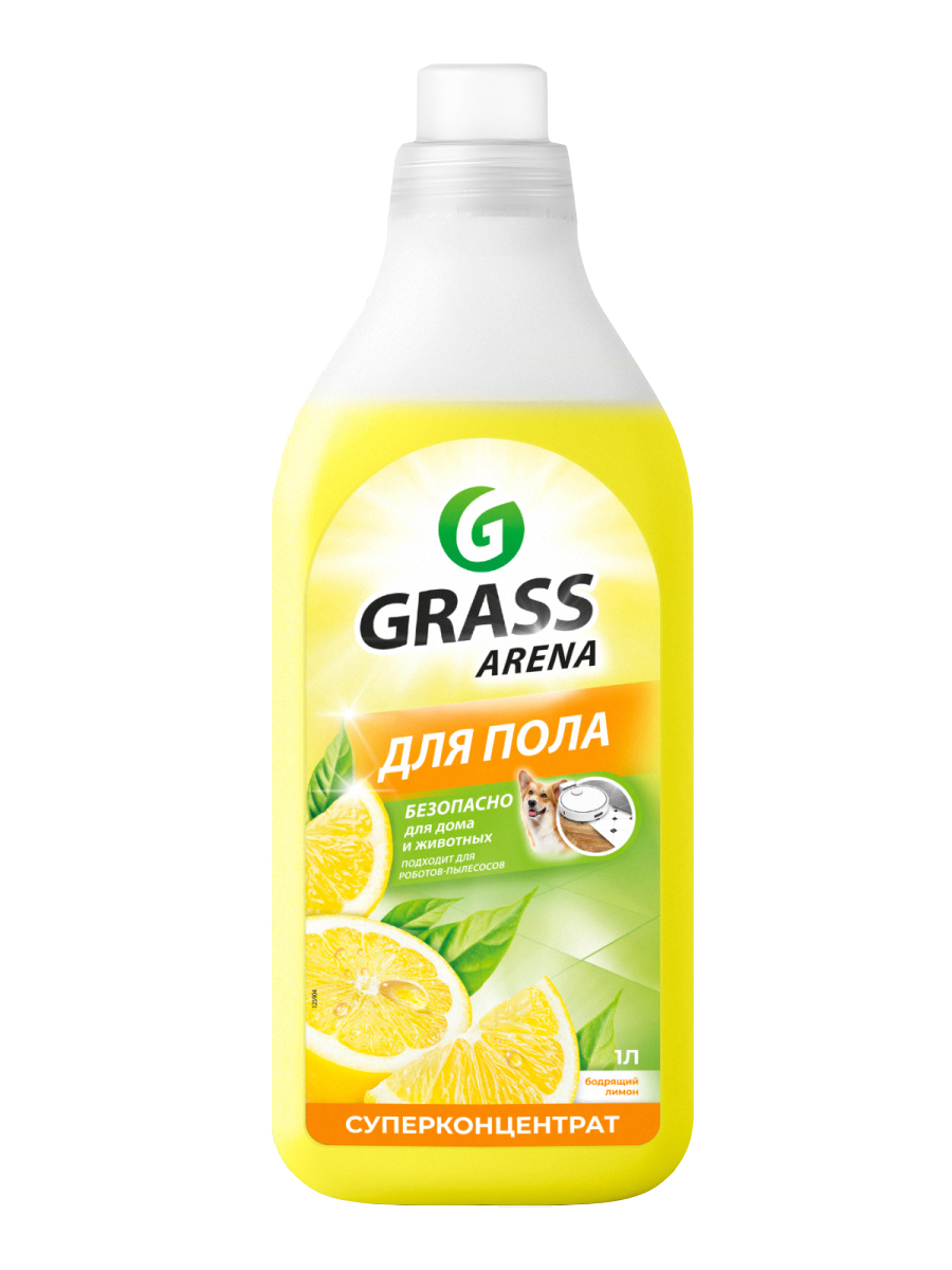 

Средство для пола Grass Arena с полирующим эффектом лимон 1 л