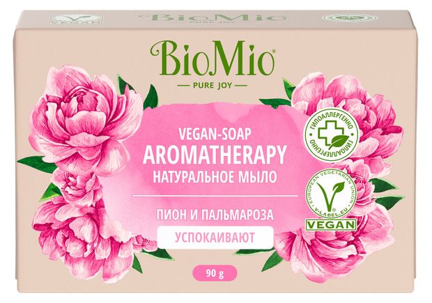 

Мыло BioMio Aromatherapy Пион и пальмароза натуральное 90 г