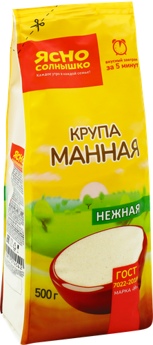 

Крупа манная Ясно cолнышко Нежная 500 г