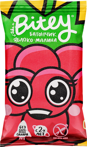 

Батончик фруктово-ягодный Take a Bitey Яблоко-малина с 2-х лет 25 г