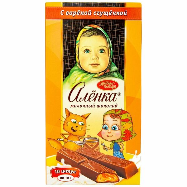 Шоколад  молочный Алёнка с вареной сгущенкой в стиках