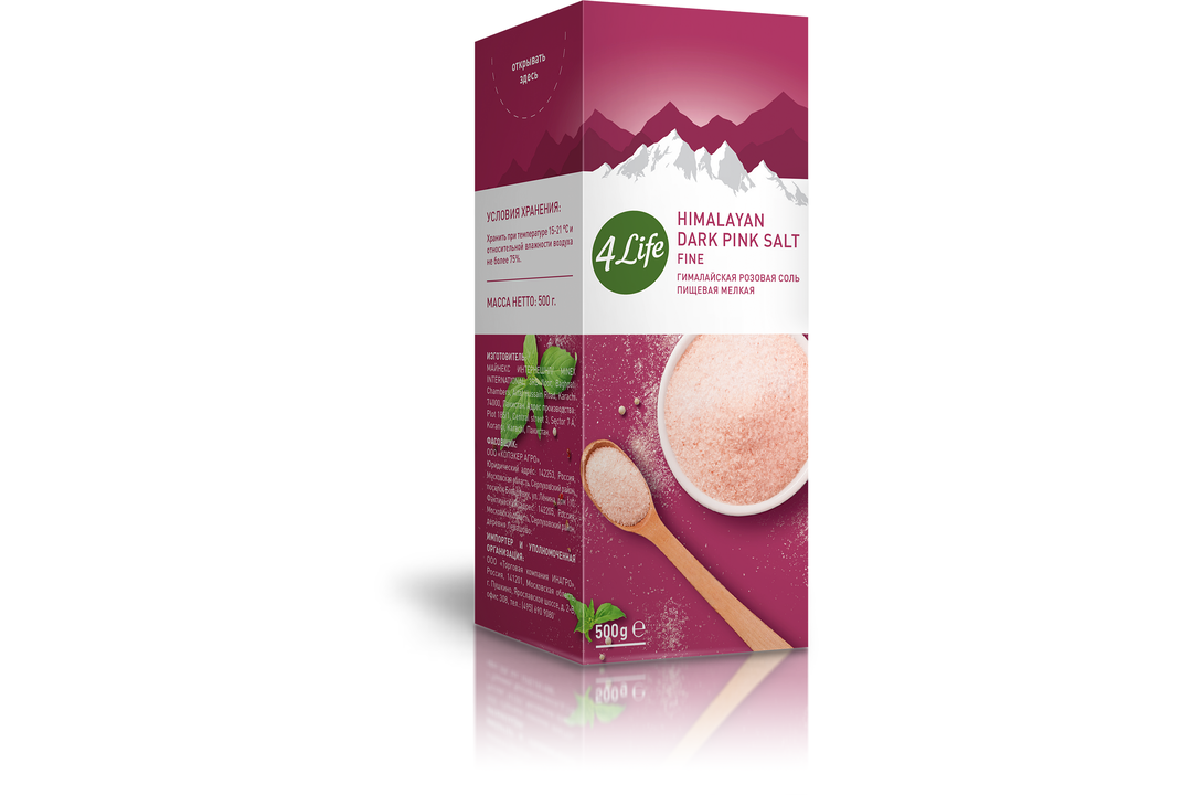 

Соль 4 Life Гималайская розовая мелкая 500 г