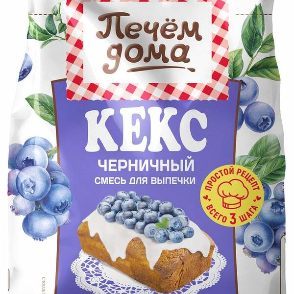 Смесь для выпечки Печем дома Кекс черничный 300 г