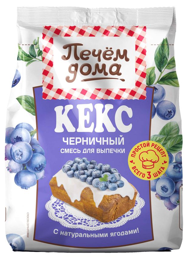 

Смесь для выпечки Печем дома Кекс черничный 300 г