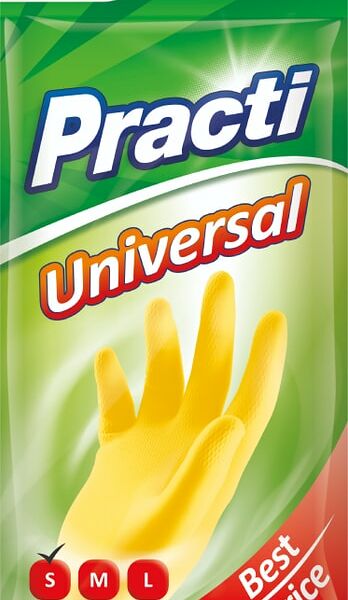 Перчатки резиновые Paclan Universal размер S 1 пара
