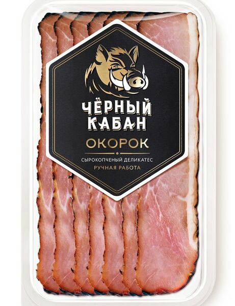 Окорок Клинский Черный Кабан сырокопченый нарезка 95г