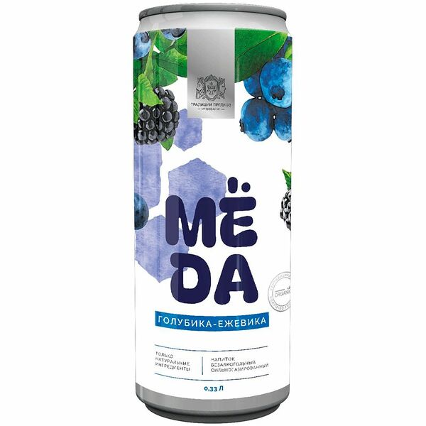 Напиток газированный MЁDА Голубика-ежевика 330 мл