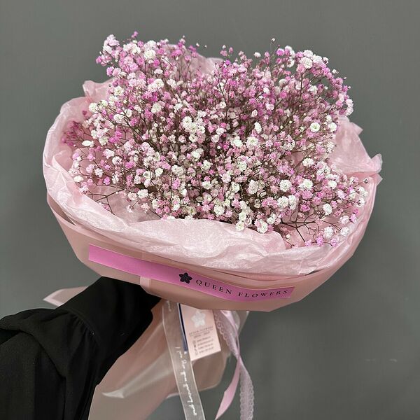 Букет из розовой гипсофилы