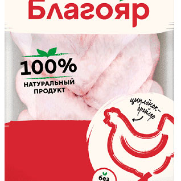 Крыло цыпленка-бройлера Благояр охлажденное вес
