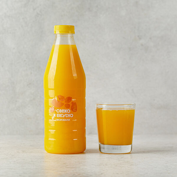 Сок апельсиновый свежевыжатый 1л