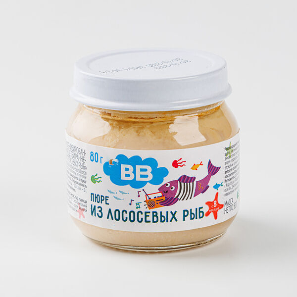 Пюре из лососевых рыб, 80 г