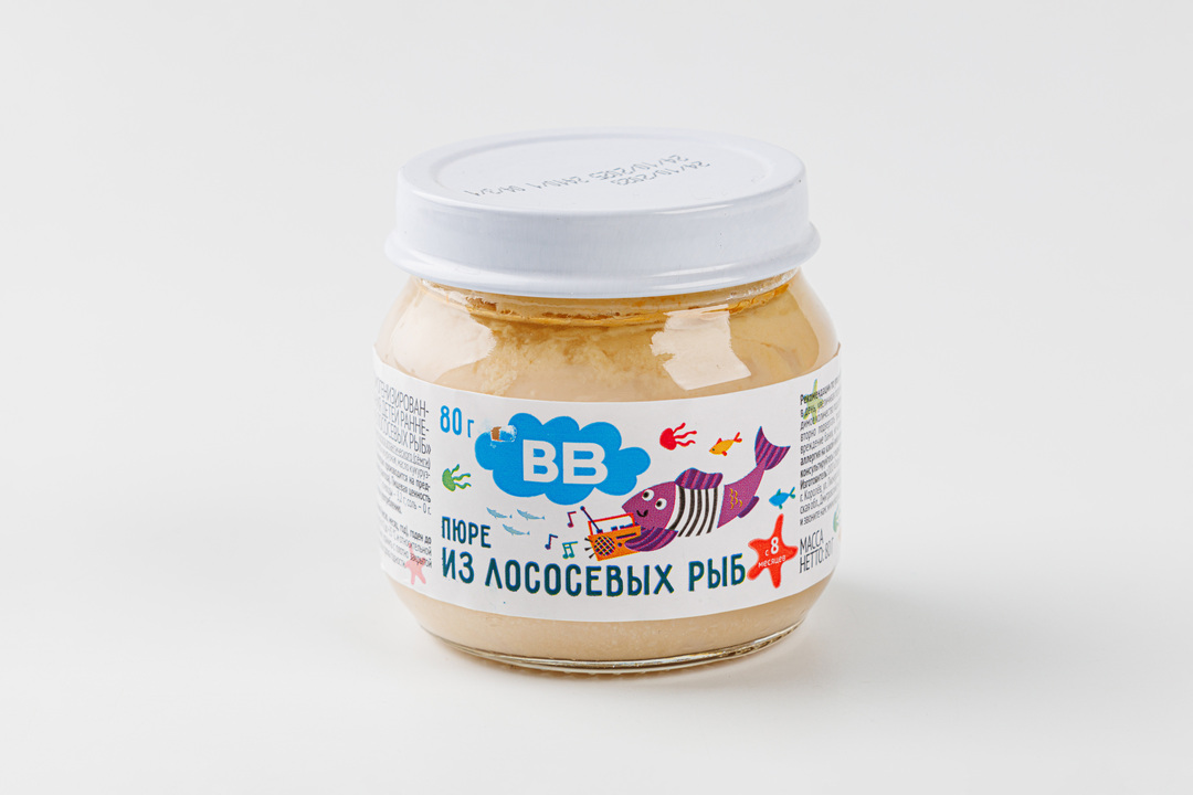 

Пюре из лососевых рыб, 80 г