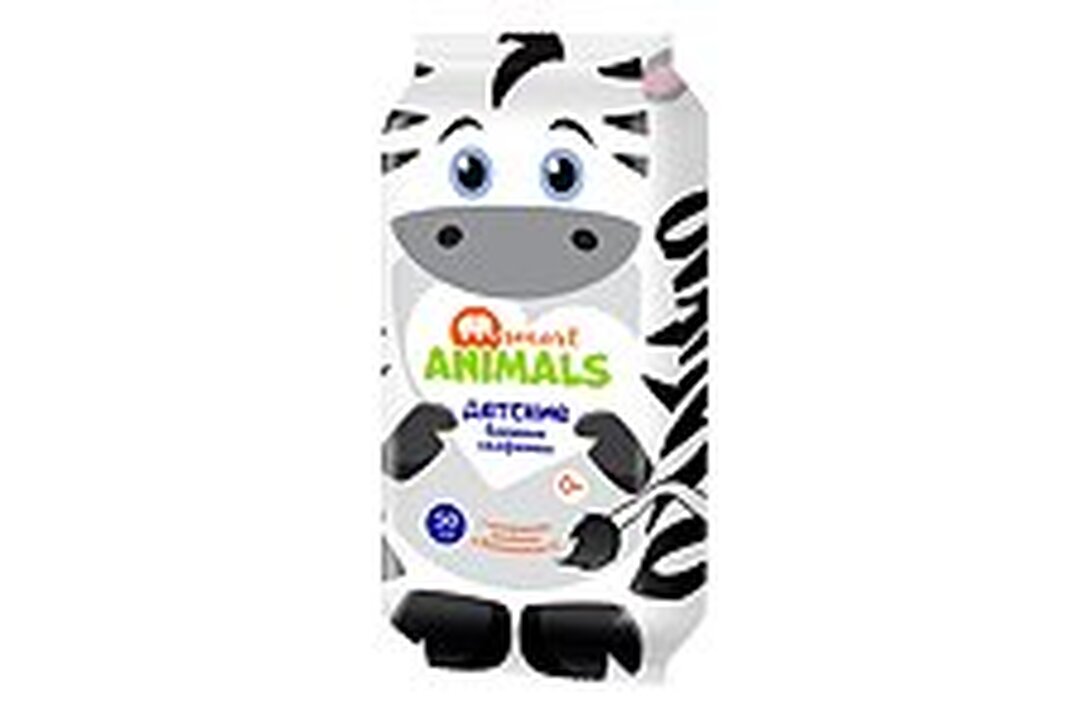 

Салфетки влажные Smart Animals детские 0+ 50 шт. дизайн в ассортименте