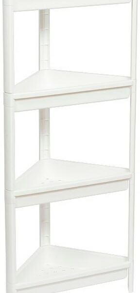 Этажерка Violet Vikea угловая 4-х ярусная белая