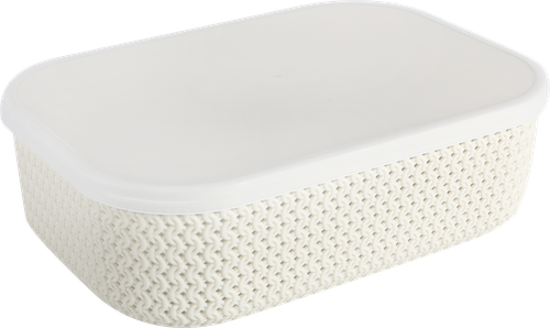 

Корзина для хранения Homeclub Knit 25.5 х 18 х 8 см с крышкой арт. BA799