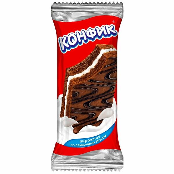 Пирожное Confestory Конфик с какао и сливочным вкусом 30г