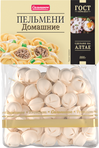 

Пельмени Домашние замороженные Сальников, 800 г