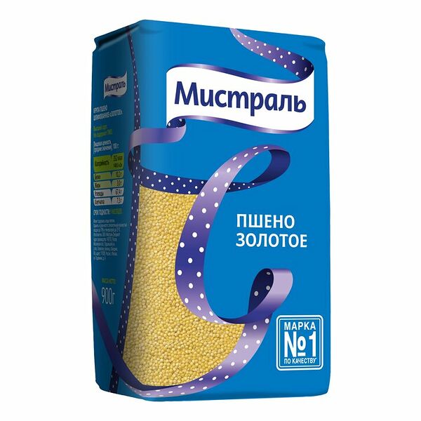 Пшено золотое Мистраль 900г