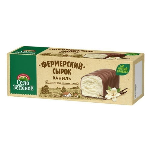 

Сырок творожный глазированный Село Зелёное Фермерский 20% ваниль 45 г