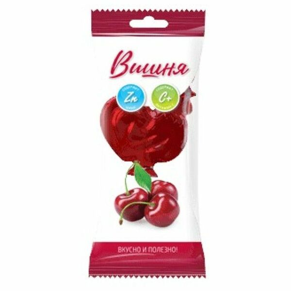 Карамель леденцовая Гуслица Петушок с витамином С Вишня 17 г