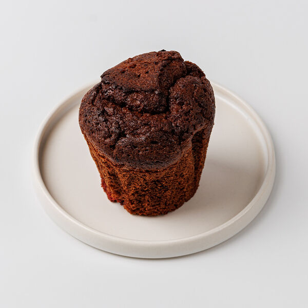 Кекс шоколадный с вишней, кафе, замороженный