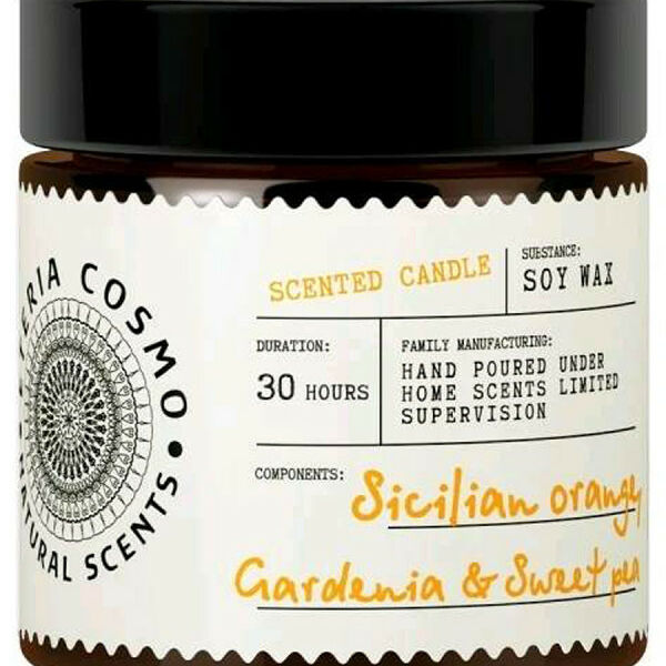 Свеча ароматическая Eteria Cosmo Апельсин, гардения и душистый горошек 88 г