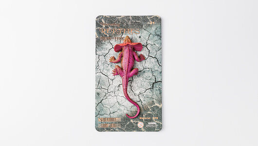 Игрушка ящерица красная