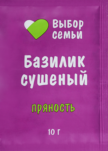 Приправа Выбор семьи Базилик сушеный, 10 г