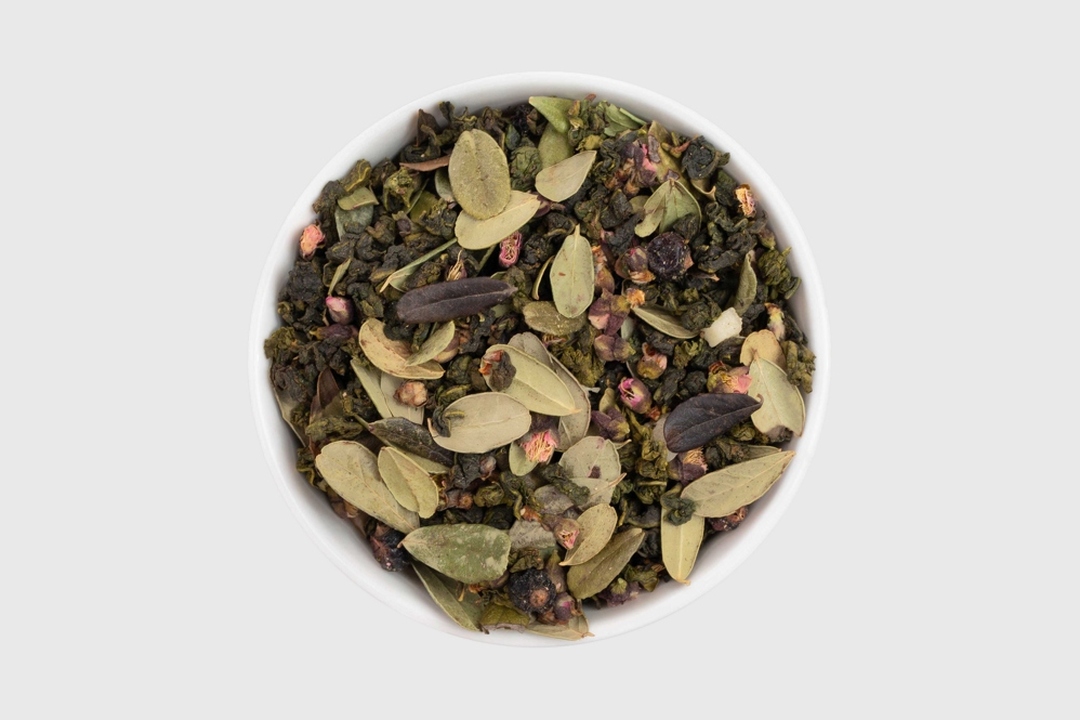 

Чай зеленый Кантата Белые ночи ароматизированный с добавками листовой 50 г (К)