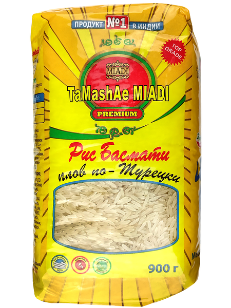 Рис Tamashae Miadi Premium басмати плов по-турецки длиннозерный 900 г