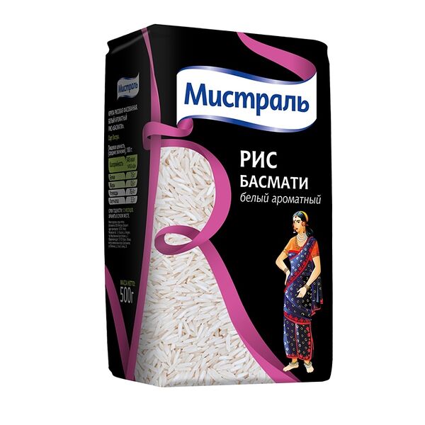 Рис Басмати Мистраль белый ароматный 500 г