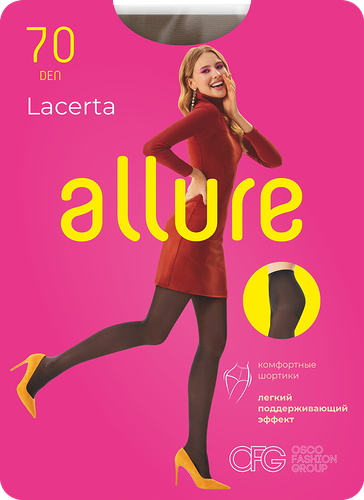 Колготки женские Allure (Аллюр) Lacerta (Лацерта) 70 den, цвет glace, размер 3