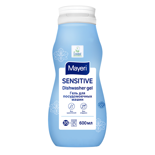Гель для посудомоечных машин Mayeri Sensitive ЭКО ALL in 1 600мл