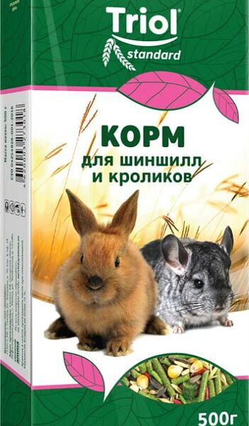 Корм для шиншил и декоративных кроликов Triol Криспи 500г