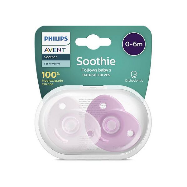 Пустышка цельносиликоновая Сердце 0-6мес уп 2шт д/девочек