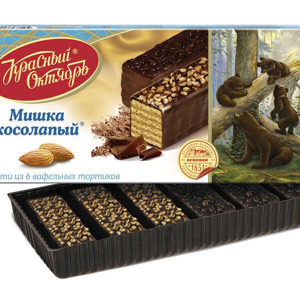Торт вафельный Красный Октябрь Мишка косолапый 250 г