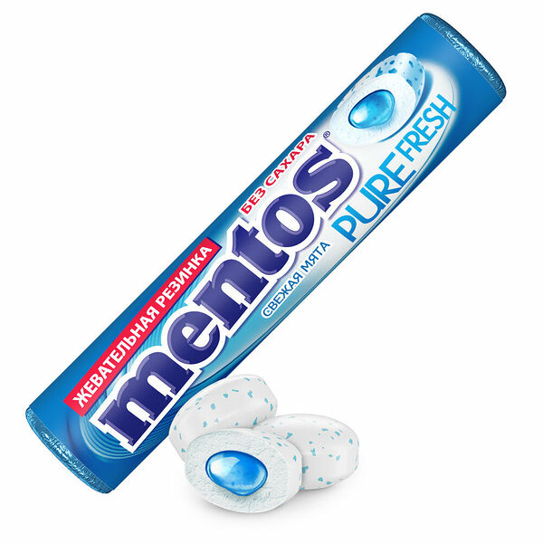 Жевательная резинка Mentos Pure Fresh вкус Свежая мята, 15.5 г