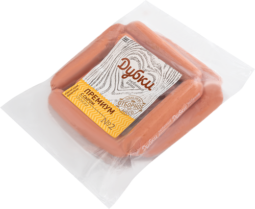 Сосиски Дубки премиум с сыром вес до 825г