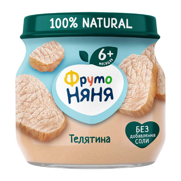 Пюре мясное ФрутоНяня Телятина с 6 месяцев, 80г