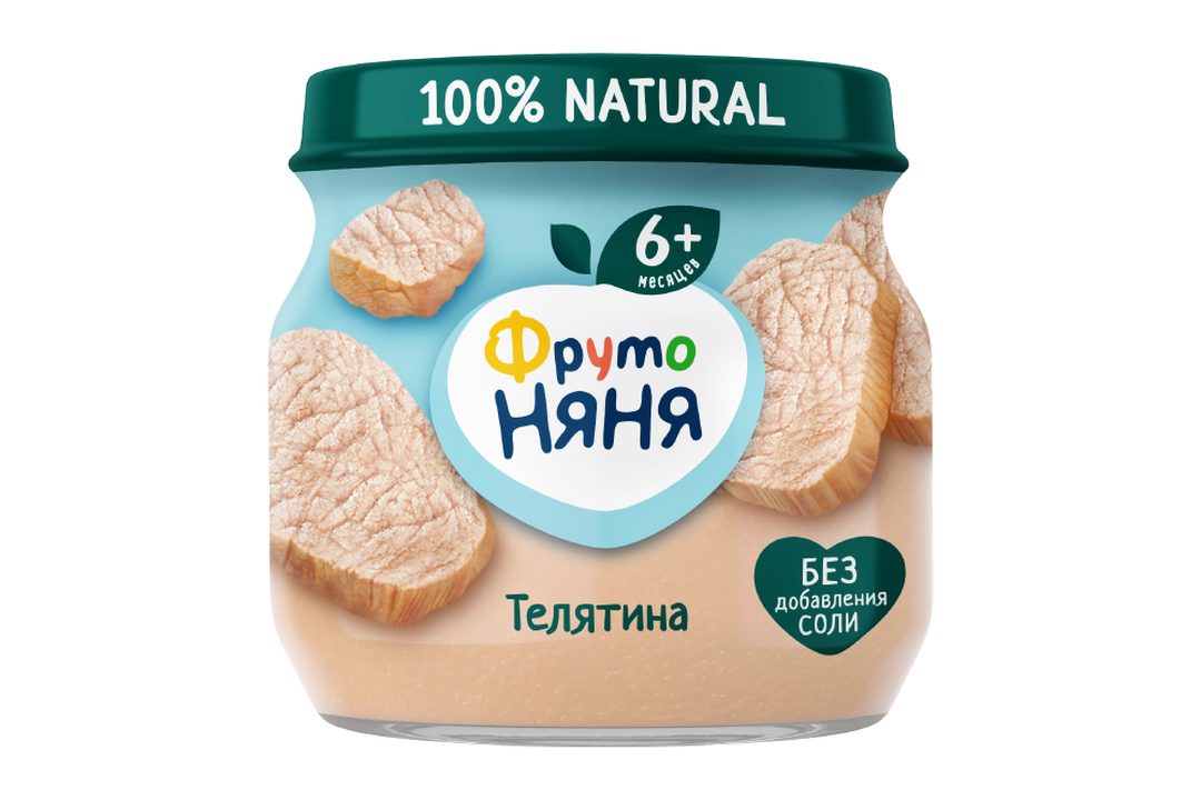 

Пюре мясное ФрутоНяня Телятина с 6 месяцев 80 г