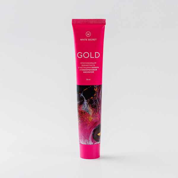 Зубная паста отбеливающая с частицами золота White Secret